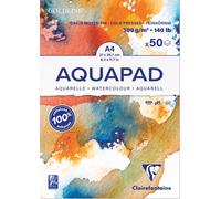 Clairefontaine 3x bloc aquarelle Goldline Aquapad A4 50 feuilles blanc 975721C