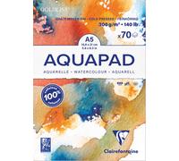 Clairefontaine 3x bloc aquarelle Goldline Aquapad A5 70 feuilles blanc 975720C