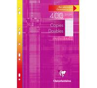 Copies doubles 400 pages petits carreaux format A4 21 x 29,7 cm Metric Clairefontaine - perforées