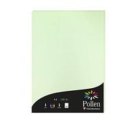 Clairefontaine 4205C - Étui de 50 Feuilles - Format A4 (21x29,7cm) - 120g/m² - Coloris Vert - Papier d'Invitation Evènements et Correspondance - Gamme Pollen - Papier Premium Lisse