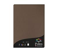 Clairefontaine 4292C - Étui de 50 Feuilles - Format A4 (21x29,7cm) - 120g/m² - Coloris Marron Taupé - Papier d'Invitation Evènements et Correspondance - Gamme Pollen - Papier Premium Lisse
