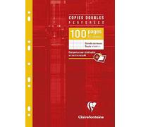 Copies doubles 100 pages séyès 90g format A4 21 x 29,7 cm Metric Clairefontaine - perforées