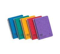 Clairefontaine 482/1138Z - Lot de 10 Carnets à Spirale Notemaker Europa - A6 10,5x14,8 cm - 120 Pages Détachables Lignées - Papier Blanc 90 g - Couvertures Carte Lustrée - Couleurs Aléatoires