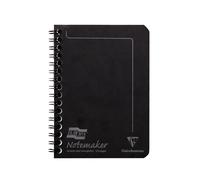 Clairefontaine 482/1139Z Un Carnet à Spirale Notemaker Europa Noir - A6 10,5x14,8 cm - 120 Pages Détachables Lignées - Papier Blanc 90 g - Couverture Carte Lustrée
