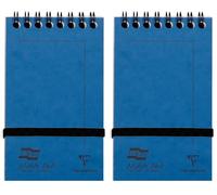 Clairefontaine 482/1154Z Un Bloc à Spirale en-Tête Minor Pad Europa Bleu - 7,6x12,2 cm - 120 Pages Détachables Lignées - Papier Blanc 90 g - Couvertures Carte Lustrée (Lot de 2)