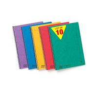 Clairefontaine 4859Zpack - Lot de 10 Cahiers à Spirale Notemakers Europa - A4 21x29,7 cm - 120 Pages Détachables Petits Carreaux - Papier Blanc 90 g - Couvertures Carte Lustrée - Couleurs Aléatoires