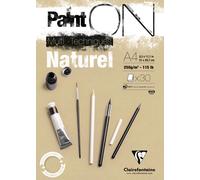 Clairefontaine 4x PaintON Naturel, Bloc A4, face en bas , 30 feuilles, sable 96540C