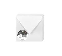 Clairefontaine Enveloppes gommées 50038C 14x14 cm 120 g/m² Blanc irisé paquet de 20 Gamme Pollen
