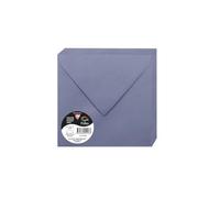 Clairefontaine 5193C - Paquet de 20 Enveloppes Gommées - Format Carré 16,5x16,5cm - 120g/m² - Coloris Myosotis - Invitation Evènements et Correspondance - Gamme Pollen - Papier Premium Lisse