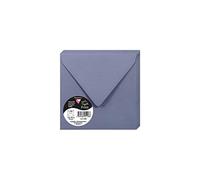 Clairefontaine 5198C - Paquet de 20 Enveloppes Gommées - Format Carré 14x14cm - 120g/m² - Coloris Myosotis - Invitation Evènements et Correspondance - Gamme Pollen - Papier Premium Lisse