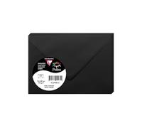 Clairefontaine 54001C - Paquet de 20 Enveloppes Mini Format 7,5x10cm Noir - 120g/m² - Fermeture gommée - Invitation Evènements et Correspondance - Gamme Pollen - Papier Lisse