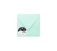 Clairefontaine 5413C - Paquet de 20 Enveloppes Gommées - Format Carré 14x14cm - 120g/m² - Coloris Vert Jade - Invitation Evènements et Correspondance - Gamme Pollen - Papier Premium Lisse
