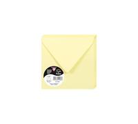 Clairefontaine Enveloppes 5458C Carré 14x14 cm 120 g/m² Gommées Canari Paquet 20