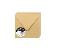 Clairefontaine 5488C Pack 20 Enveloppes gommées 14x14 cm 120g Caramel