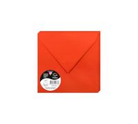 Paquet de 20 enveloppes Pollen 165x165mm 120g/m2 - Rouge corail
