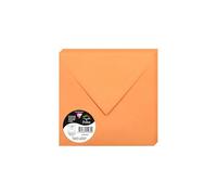 Enveloppe Pollen Clairefontaine clémentine 165 x 165 mm - Paquet de 20