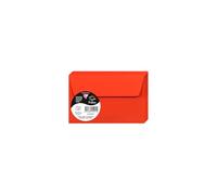 Clairefontaine 55991C - Paquet de 20 Enveloppes Auto-Adhésives - Format 9x14cm - 120g/m² - Coloris Rouge Corail - Invitation Evènements et Correspondance - Gamme Pollen - Papier Premium Lisse