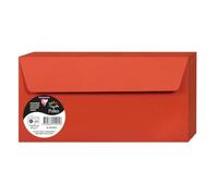 Paquet de 20 enveloppes Pollen 110x220mm 120g/m2 - Rouge corail