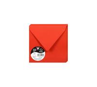 Clairefontaine 55998C Pack 20 Enveloppes gommées 14x14 cm 120g Rouge corail