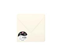 Clairefontaine 56060C - Paquet de 20 Enveloppes Gommées - Format Carré 16,5x16,5cm - 120g/m² - Coloris Blanc Naturel - Invitation Evènements et Correspondance - Gamme Pollen - Papier Premium