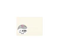 Clairefontaine 56080C - Paquet de 25 Cartes Simples - Format C6 11x15,5cm - 210g/m² - Coloris Blanc Naturel - Papier d'Invitation Evènements et Correspondance - Gamme Pollen - Papier Premium