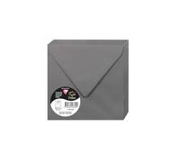 Clairefontaine 5638C Pack 20 Enveloppes gommées 14x14 cm 120g Gris acier