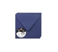 Clairefontaine 5648C Pack 20 Enveloppes gommées 14x14 cm 120g Bleu nuit