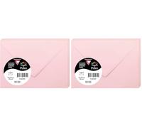 Clairefontaine 5650C - Paquet de 20 Enveloppes Mini Format 7,5x10cm Rose - 120g/m² - Fermeture gommée - Invitation Evènements et Correspondance - Gamme Pollen - Papier Lisse