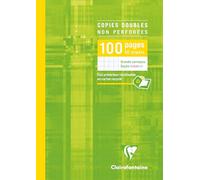 Copies doubles sous étui A4 100 pagesnon perforées grands carreaux