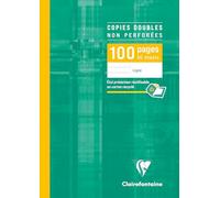 Copies doubles sous étui A4 100 pages non perforées ligné