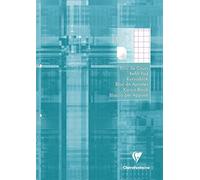 Clairefontaine 5810C - Bloc Cours Encollé Turquoise A4 200p Quadrillé 10x10