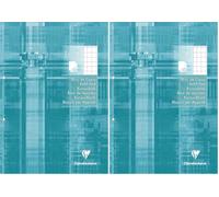 Clairefontaine 5810C Un Bloc de Cours Encollé Perforé Turquoise - A4 21x29,7 cm - 200 Pages Quadrillé 10x10 avec Marge - Papier Blanc 90 g - Couverture Carte Pelliculée (Lot de 2)