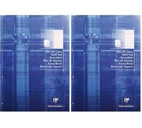 Clairefontaine 5816C Bloc de Cours Encollé Perforé Bleu Électrique- A4 21x29,7 cm - 200 Pages Petits Carreaux - Papier Blanc 90 g - Couverture Carte Pelliculée (Lot de 2)