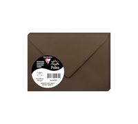 Clairefontaine Paquet de 20 enveloppes Pollen 75×100 mm 120 g/m² Marron taupé – fermeture gommée