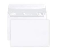 Boite de 500 Enveloppes Blanches C6-114x162mm - Auto-Adhésives - 80g/m2 - Blanc