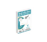 Paquet de 25 Enveloppes Blanches C6-114x162 mm - Précasées - Auto-Adhésives - 80g/m2 - Blanc