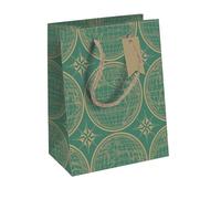 CLAIREFONTAINE - 6 sacs Kraft M 21,5x10,2x25,3cm - 210g - Planisphère