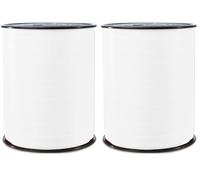 Clairefontaine 601501C - Une Bobine de Ruban Bolduc Mat - 250mx10mm - Blanc - Ruban décoratif cadeau, DIY, Emballage Cadeau (Lot de 2)