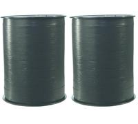 Clairefontaine 601529C - Une bobine de Ruban Bolduc Mat - 250mx10mm - Noir - Ruban décoratif cadeau, DIY, Emballage Cadeau (Lot de 2)