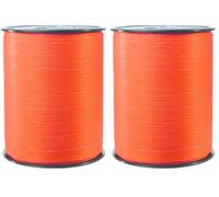 Clairefontaine 601558C - Une bobine de Ruban Bolduc Mat - 250mx10mm - Orange Mandarine - Ruban décoratif cadeau, DIY, Emballage Cadeau (Lot de 2)