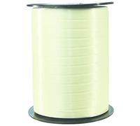 Clairefontaine 601702C - Une bobine de Ruban Bolduc Lisse - 500mx0,7 cm - Ivoire - Ruban décoratif cadeau, DIY, Emballage Cadeau