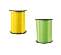 CLAIREFONTAINE 601715AMZC - Lot 2 bobines Bolduc lisse 500mx7mm Jaune/Vert