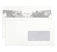 Clairefontaine 610925C - Boite de 500 enveloppes Forever Blanches 100% recyclé DL-110x220mm - Auto-Adhésives - 80g/m² - Fenêtre Papier Cristal 45x100 (position 20/20)