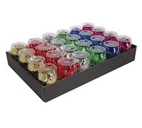 Clairefontaine 612099C - Un Plateau De 24 Oeufs Métallisés - Ruban D'Emballage Cadeau - Couleurs Assorties : Or, Rouge, Argent, Vert, Bleu, Cyclamen - Dimensions : 10mx7mm - Emballage Cadeau