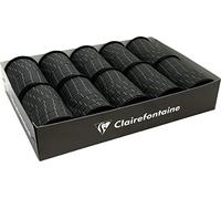 Clairefontaine 612704C - Un Plateau De 10 Bobines De Ruban Bolduc - Dimensions : 10mx10mm - Motif : Écriture Noire - Emballage Cadeau Créatif
