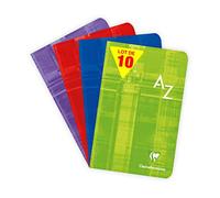 Clairefontaine 63609C - Lot 10 Répertoires 11x17cm 96p PC 90g Pelliculé