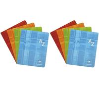 Clairefontaine 63749CC Un Répertoire Alphabétique Agrafé - 17x22 cm - 96 Pages Petits Carreaux - Papier Blanc 90 g - Couverture Carte Pelliculée Couleur Aléatoire (Lot de 2)