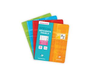 Clairefontaine 63799C - Répertoire Déficients Visuels 17x22cm 96p GC Noirs