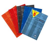 Clairefontaine 66132C - Lot 5 Blocs Pupitre A4+ 160p PC Perforés Pelliculé
