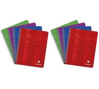 Clairefontaine 68761C Un Cahier à Spirale - 17x22 cm - 180 Pages Grands Carreaux - Papier Blanc 90 g - Couverture Carte Pelliculée Couleur Aléatoire (Lot de 2)